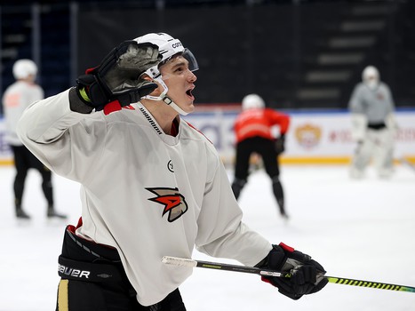 Раскатка «Авангарда» перед выездным матчем с московским «Динамо»