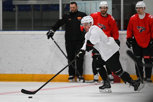 Тренировка «Авангарда» перед матчем в Казани