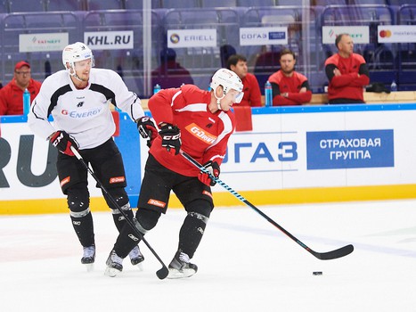 Раскатка "Авангарда" перед выездным матчем с "Ак Барсом"