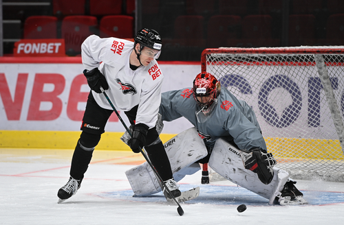 Раскатка «Авангарда» перед матчем с «Барысом»