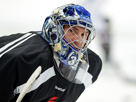 Раскатка "Авангарда" перед матчем с "Витязем" 10 октября 2013