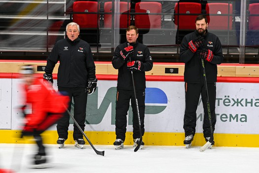 Тренировка «Авангарда» перед матчем с «Витязем»