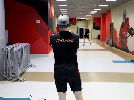 Тренировка «Авангарда» перед вылетом в Череповец