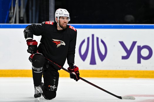 Раскатка «Авангарда» перед матчем в Уфе