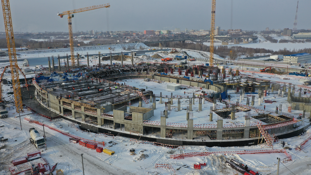Строительство новой «Арены Омск»: итоги февраля