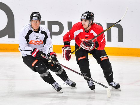 Раскатка "Авангарда" перед матчем с "Салаватом Юлаевым"