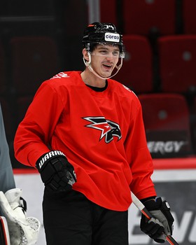 Тренировка «Авангарда» перед матчем с «Нефтехимиком»