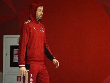 Тренировка «Авангарда» перед матчем с минским «Динамо»