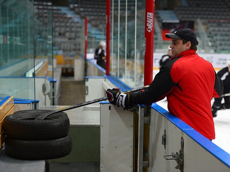 Тренировка "Авангарда" перед первым выездом сезона