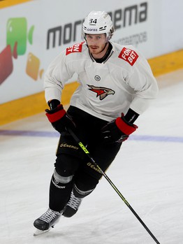 Раскатка «Авангарда» перед матчем в Череповце