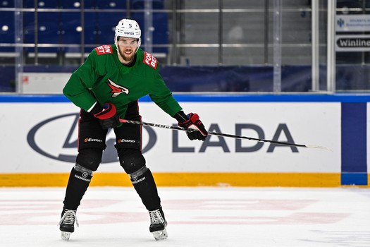 Тренировка «Авангарда» перед матчем в Новосибирске