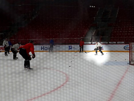 Раскатка «Авангарда» перед матчем с ХК «Сочи»