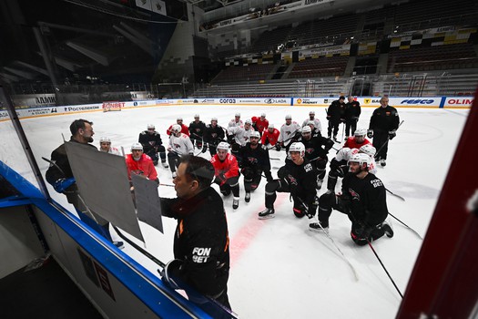 Тренировка «Авангарда» перед матчем во Владивостоке