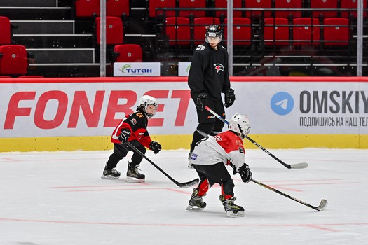 Тренировка воспитанников Хоккейной Академии «Авангард» 2019 года рождения на G-Drive Арене