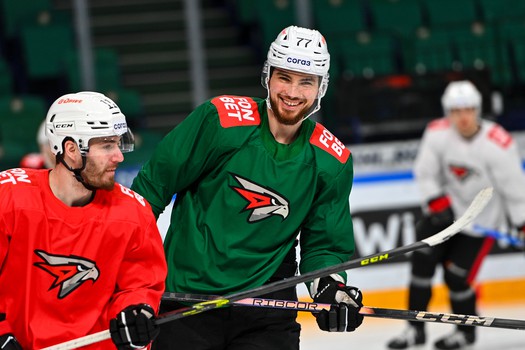 Раскатка «Авангарда» перед матчем в Казани