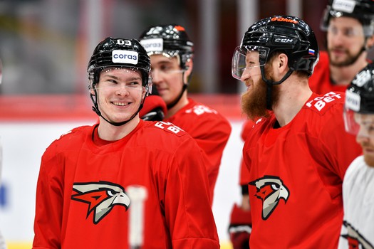 Раскатка «Авангарда» перед матчем с «Нефтехимиком»