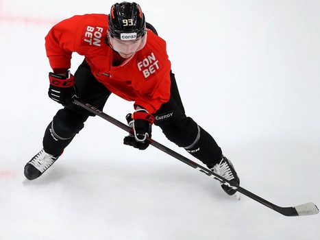 Раскатка «Авангарда» перед матчем с рижским «Динамо»