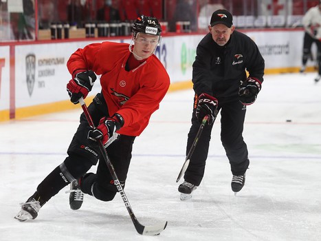 Раскатка «Авангарда» перед матчем против СКА