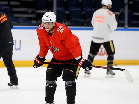 Раскатка «Авангарда» перед выездным матчем с московским «Динамо»