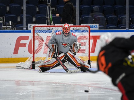 Раскатка «Авангарда» перед выездным матчем с московским «Динамо»