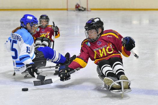 Турнир по следж-хоккею в Омске, день 1
