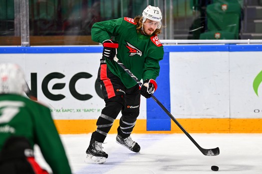 Раскатка «Авангарда» перед матчем в Казани