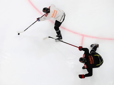 Раскатка «Авангарда» перед матчем с рижским «Динамо»