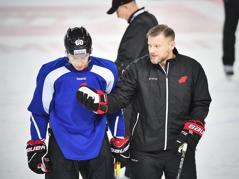 Раскатка "Авангарда" перед матчем с "Локомотивом"