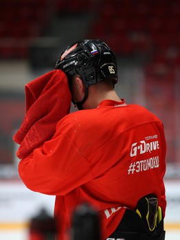 Раскатка «Авангарда» перед матчем с «Салаватом Юлаевым»