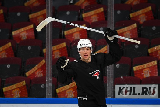 Раскатка «Авангарда» перед матчем в Магнитогорске