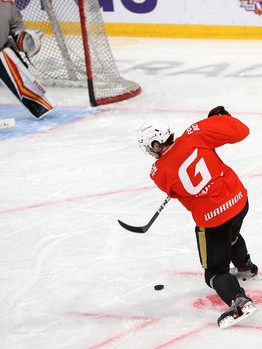 Тренировка «Авангарда» перед матчем в Уфе