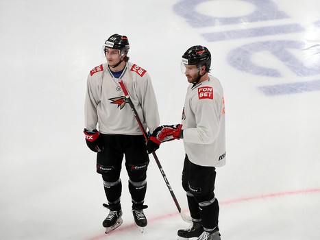 Раскатка «Авангарда» перед матчем с рижским «Динамо»