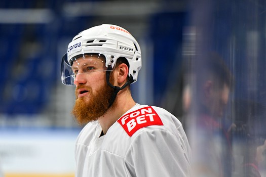 Раскатка «Авангарда» перед матчем в Уфе