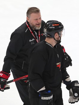 Раскатка «Авангарда» перед матчем с «Сибирью»