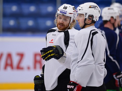 Раскатка "Авангарда" перед матчем с "Витязем"  5 января 2014 г.