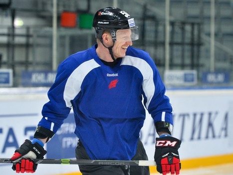 Раскатка "Авангарда" перед домашним матчем против рижского "Динамо"