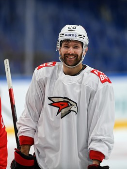 Раскатка «Авангарда» перед матчем в Уфе