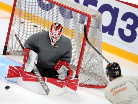 Раскатка «Авангарда» перед матчем с «Сибирью»