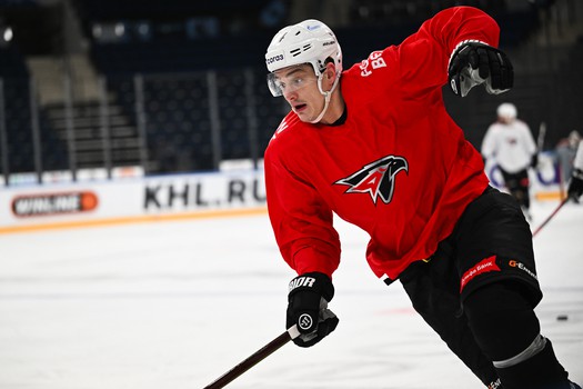 Раскатка «Авангарда» перед матчем в Минске