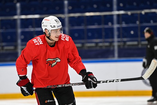 Тренировка «Авангарда» перед матчем в Новосибирске