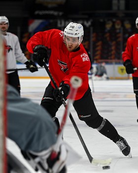 Раскатка «Авангарда» перед матчем в Магнитогорске