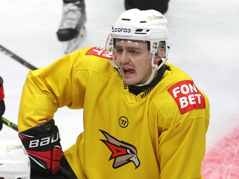 Тренировка «Авангарда» перед матчем в Уфе