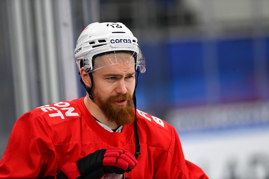 Раскатка «Авангарда» перед матчем в Тольятти