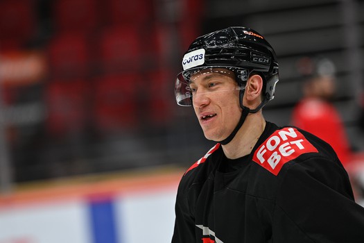 Тренировка «Авангарда» перед матчем с «Металлургом»