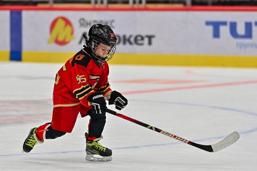 Тренировка воспитанников Хоккейной Академии «Авангард» 2019 года рождения на G-Drive Арене