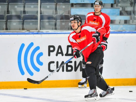 Раскатка "Авангарда" перед матчем с "Сибирью"