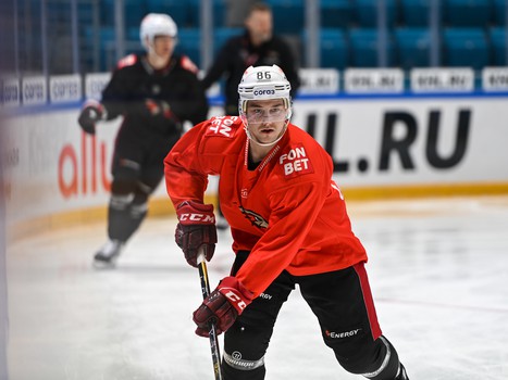 Раскатка «Авангарда» перед матчем в Нур-Султане