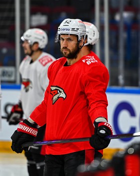 Раскатка «Авангарда» перед матчем в Магнитогорске