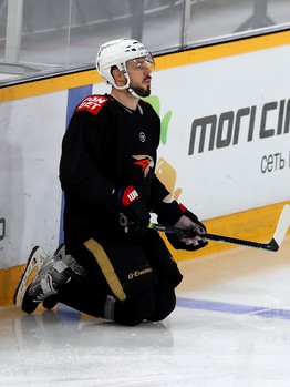 Раскатка «Авангарда» перед матчем в Череповце