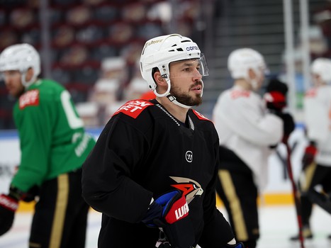 Тренировка «Авангарда» перед матчем в Магнитогорске